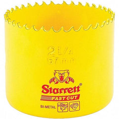 Starrett - 2-1/4" Diam, 1-5/8" Cutting Depth, Hole Saw - High Speed Steel Saw, Toothed Edge - Eagle Tool & Supply