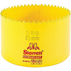 Starrett - 2-7/8" Diam, 1-5/8" Cutting Depth, Hole Saw - High Speed Steel Saw, Toothed Edge - Eagle Tool & Supply