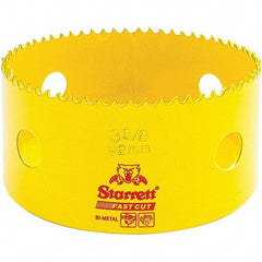 Starrett - 3-5/8" Diam, 1-5/8" Cutting Depth, Hole Saw - High Speed Steel Saw, Toothed Edge - Eagle Tool & Supply