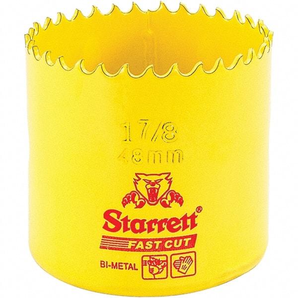 Starrett - 1-7/8" Diam, 1-5/8" Cutting Depth, Hole Saw - High Speed Steel Saw, Toothed Edge - Eagle Tool & Supply