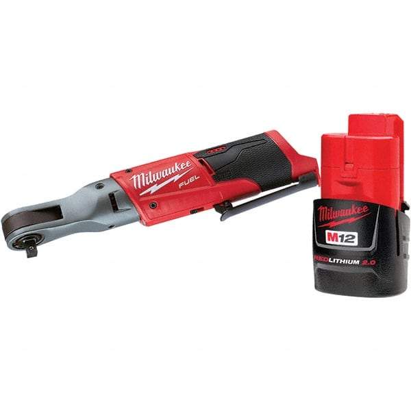 Milwaukee Tool - Cordless Impact Wrenches & Ratchets Voltage: 12.0 Drive Size (Inch): 3/8 - Eagle Tool & Supply