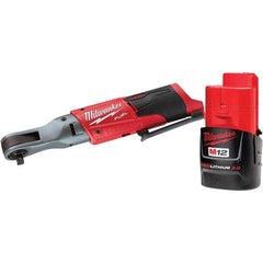 Milwaukee Tool - Cordless Impact Wrenches & Ratchets Voltage: 12.0 Drive Size (Inch): 3/8 - Eagle Tool & Supply