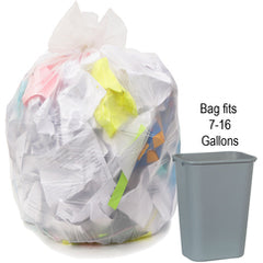 ‎7-10 gal, .30 mil, Clear, 22″ × 25″ - Case of 1000, Revolution Bag Eco Max Low Density Can liners - Eagle Tool & Supply