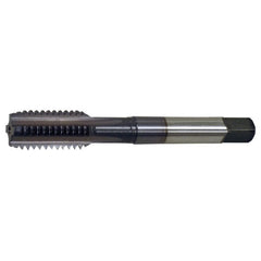 M12x1.75 4 Flute D6 Semi-Bottoming HSS-E CNC For Cast Iron & Harder Materials CNC Straight Flute Tap- TiCN - Exact Industrial Supply