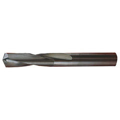 #28 Dia. × 0.14″ Shank × 5/8″ Flute Length × 2″ OAL, Stub, 118°, Bright, 2xD Flute, Round Solid Carbide Drill - Exact Industrial Supply