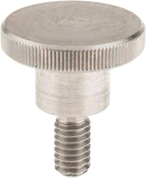KIPP - 30mm Head, Knurled Knob - Threaded Stem, Stainless Steel - Eagle Tool & Supply