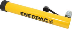 Enerpac - 10 Ton, 12" Stroke, 26.84 Cu In Oil Capacity, Portable Hydraulic Single Acting Cylinder - 2.24 Sq In Effective Area, 15.75" Lowered Ht., 27.75" Max Ht., 1.69" Cyl Bore Diam, 1.5" Plunger Rod Diam, 10,000 Max psi - Eagle Tool & Supply