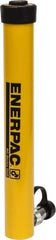 Enerpac - 10 Ton, 14" Stroke, 31.31 Cu In Oil Capacity, Portable Hydraulic Single Acting Cylinder - 2.24 Sq In Effective Area, 17.75" Lowered Ht., 31.75" Max Ht., 1.69" Cyl Bore Diam, 1.5" Plunger Rod Diam, 10,000 Max psi - Eagle Tool & Supply