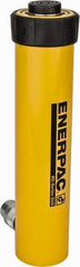 Enerpac - 15 Ton, 8" Stroke, 25.13 Cu In Oil Capacity, Portable Hydraulic Single Acting Cylinder - 3.14 Sq In Effective Area, 12.69" Lowered Ht., 20.69" Max Ht., 2" Cyl Bore Diam, 1.625" Plunger Rod Diam, 10,000 Max psi - Eagle Tool & Supply