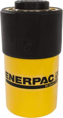 Enerpac - 25 Ton, 2" Stroke, 10.31 Cu In Oil Capacity, Portable Hydraulic Single Acting Cylinder - 5.16 Sq In Effective Area, 6.5" Lowered Ht., 8.5" Max Ht., 2.56" Cyl Bore Diam, 2.25" Plunger Rod Diam, 10,000 Max psi - Eagle Tool & Supply