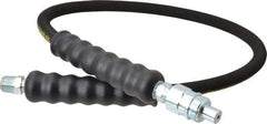 Enerpac - 1/4" Inside Diam x 3/8 NPT 3' Hydraulic Pump Hose - 10,000 psi, AH-604 Opposite End, Rubber - Eagle Tool & Supply