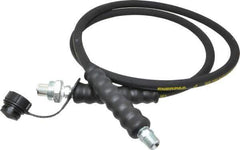 Enerpac - 1/4" Inside Diam x 1/4 NPT 6' Hydraulic Pump Hose - 10,000 psi, CH-604 Opposite End, Rubber - Eagle Tool & Supply