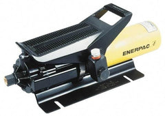 Enerpac - 10,000 psi Air-Hydraulic Pump & Jack - 72 Cu In Oil Capacity, Use with Single Acting Cylinders, Advance, Hold & Retract - Eagle Tool & Supply