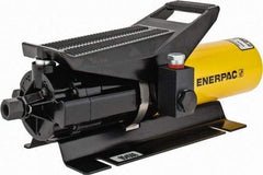 Enerpac - 10,000 psi Air-Hydraulic Pump & Jack - 36 Cu In Oil Capacity, Use with Single Acting Cylinders, Advance, Hold & Retract - Eagle Tool & Supply