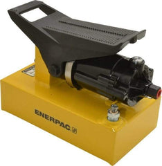 Enerpac - 10,000 psi Air-Hydraulic Pump & Jack - 80 Cu In Oil Capacity, Use with Single Acting Cylinders, Advance, Hold & Retract - Eagle Tool & Supply