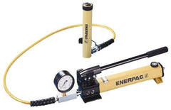 Enerpac - 5 Ton Capacity, Cylinder No. RC-55, Manual Hydraulic Pump & Cylinder Set - Pump No. P-142 - Eagle Tool & Supply