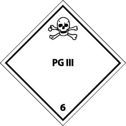 NMC - PG III Shipping Label - 4" High x 4" Wide - Eagle Tool & Supply