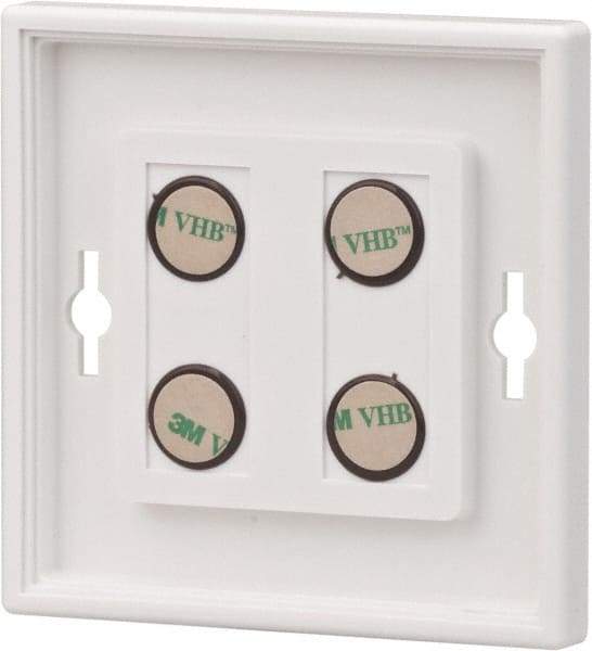 NMC - 8 Inch Wide x 8 Inch High Sign Compatibility, Plastic Square Sign Frame - White - Eagle Tool & Supply