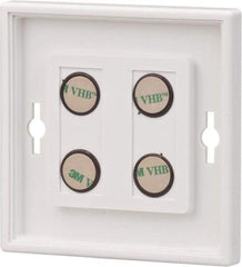 NMC - 8 Inch Wide x 8 Inch High Sign Compatibility, Plastic Square Sign Frame - White - Eagle Tool & Supply