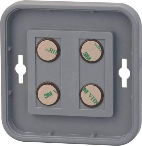 NMC - 4 Inch Wide x 4 Inch High Sign Compatibility, Plastic Round Sign Frame - Gray - Eagle Tool & Supply