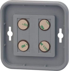 NMC - 4 Inch Wide x 4 Inch High Sign Compatibility, Plastic Round Sign Frame - Gray - Eagle Tool & Supply