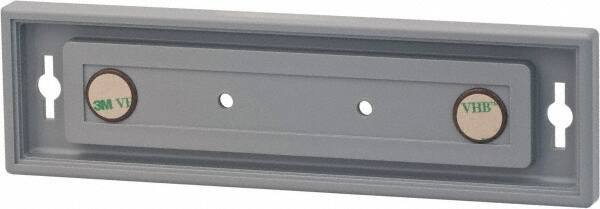 NMC - 8 Inch Wide x 2 Inch High Sign Compatibility, Plastic Square Sign Frame - Gray - Eagle Tool & Supply