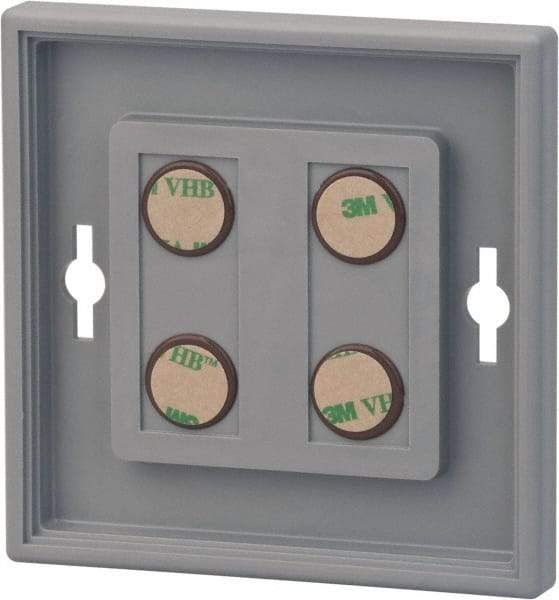 NMC - 4 Inch Wide x 4 Inch High Sign Compatibility, Plastic Square Sign Frame - Gray - Eagle Tool & Supply