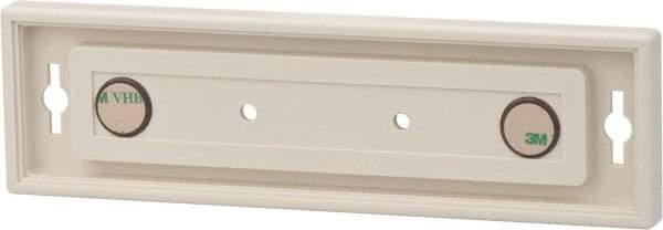 NMC - 8 Inch Wide x 2 Inch High Sign Compatibility, Plastic Square Sign Frame - Almond - Eagle Tool & Supply