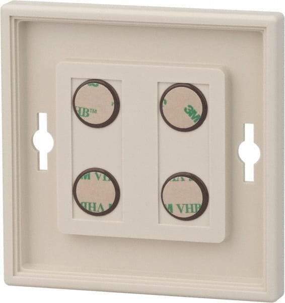 NMC - 4 Inch Wide x 4 Inch High Sign Compatibility, Plastic Square Sign Frame - Almond - Eagle Tool & Supply