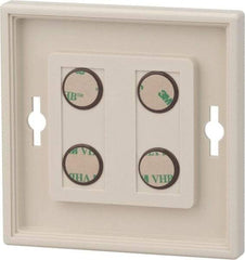 NMC - 4 Inch Wide x 4 Inch High Sign Compatibility, Plastic Square Sign Frame - Almond - Eagle Tool & Supply