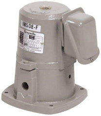 Graymills - 230/460 Volt, 1/8 hp, 3 Phase, 3,450 RPM, Cast Iron Suction Machine Tool & Recirculating Pump - 9.5 GPM, 3/8" Inlet, 12 psi, 5-1/2" Long x 5-1/2" Mounting Flange Width, 7-3/32" Overall Height, Metric Thread, Plastic Impeller - Eagle Tool & Supply