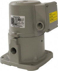 Graymills - 230/460 Volt, 1/4 hp, 3 Phase, 3,450 RPM, Cast Iron Suction Machine Tool & Recirculating Pump - 20 GPM, 3/4" Inlet, 32 psi, 7-3/8" Long x 7-3/8" Mounting Flange Width, 9-1/2" Overall Height, Metric Thread, Plastic Impeller - Eagle Tool & Supply