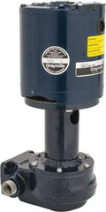 Graymills - 115 Volt, 1/6 hp, 1 Phase, 3,450 RPM, Cast Iron Flanged Outside Suction Machine Tool & Recirculating Pump - 3-3/4" Long x 2-1/2" Mounting Flange Width, NPT Thread, Glass Filled Celcon Impeller - Eagle Tool & Supply