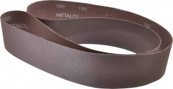 Norton - 2-1/2" Wide x 60" OAL, 180 Grit, Aluminum Oxide Abrasive Belt - Aluminum Oxide, Very Fine, Coated, X Weighted Cloth Backing, Series R228 - Eagle Tool & Supply