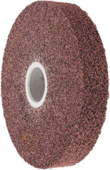3M - 6" Diam, 1" Face Width, 1-1/4" Center Hole, Medium Grade, Aluminum Oxide Deburring Wheel - Convolute, Medium Density 5 Grade, 6,000 RPM - Eagle Tool & Supply