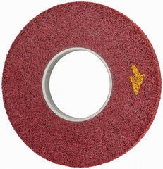 3M - 12" Diam, 1" Face Width, 5" Center Hole, Coarse Grade, Aluminum Oxide Deburring Wheel - Convolute, Medium Density 5 Grade, 3,000 RPM - Eagle Tool & Supply