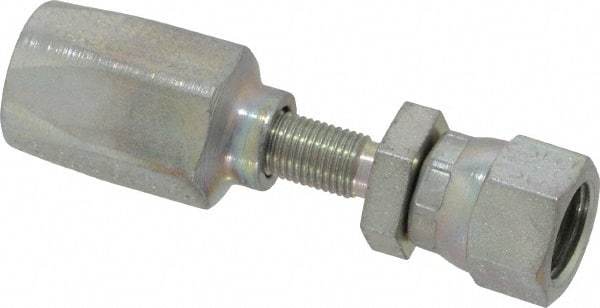 Parker - 7/16-20 Thread Hydraulic Hose Fitting - -4 Hose Size, 1/4" Hose Diam - Eagle Tool & Supply