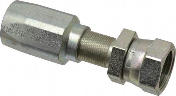 Parker - 1-1/16-12 Thread Hydraulic Hose Fitting - -12 Hose Size, 3/4" Hose Diam - Eagle Tool & Supply