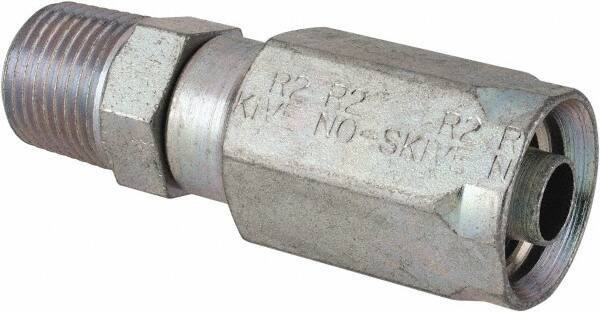 Parker - 1/2-14 Thread Hydraulic Hose Fitting - -8 Hose Size, 1/2" Hose Diam - Eagle Tool & Supply