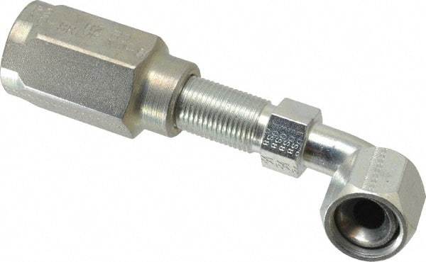Parker - 3/4-16 Thread Hydraulic Hose Fitting - -8 Hose Size, 1/2" Hose Diam - Eagle Tool & Supply