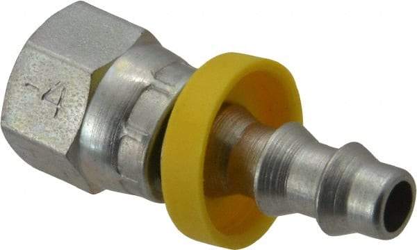 Parker - 7/16-20 JIC Hydraulic Hose Fitting - -4 Hose Size, 1/4" Hose Diam - Eagle Tool & Supply