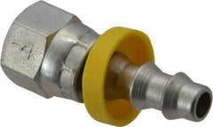 Parker - 7/16-20 JIC Hydraulic Hose Fitting - -4 Hose Size, 1/4" Hose Diam - Eagle Tool & Supply
