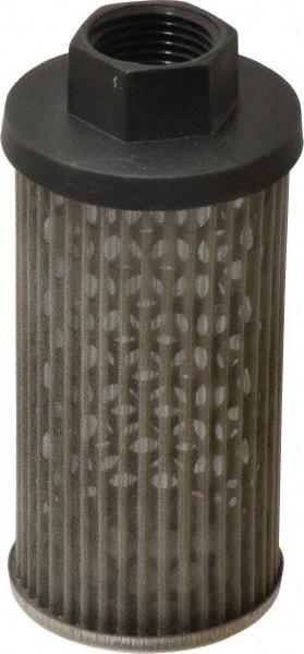 Parker - 15 LPM, 4 GPM, 1.81" Diam, Suction Strainer without Bypass - 1/2 Port NPT, 4.15" Long - Eagle Tool & Supply