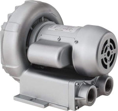 Gast - 1/8 HP Single Phase Regenerative Air Blower - 115/230V, 27 Max CFM, 28.5" Max Water Pressure, 26.5" Max Vacuum Water Pressure, 2.3/1.0 Full Load Amps - Eagle Tool & Supply