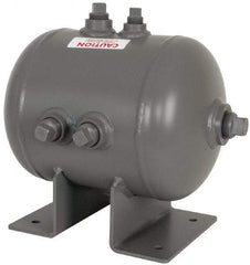 Made in USA - 2 Gallon, 200 Max psi Universal Horizontal Tank - 3/4" Inlet, 11" Tank Length x 8" Tank Diam - Eagle Tool & Supply