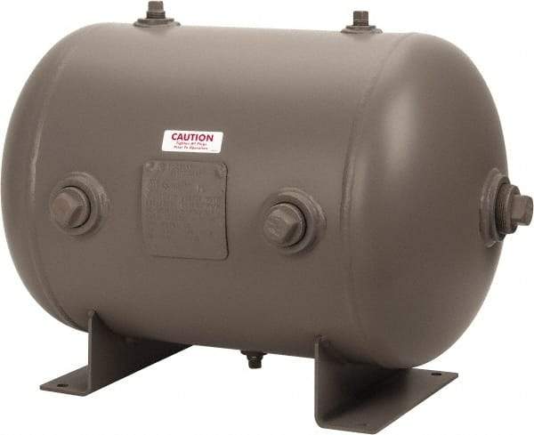 Made in USA - 19 Gallon, 200 Max psi Universal Horizontal Tank - 1-1/2" Inlet, 25" Tank Length x 16" Tank Diam - Eagle Tool & Supply