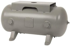 Made in USA - 20 Gallon, 200 Max psi Horizontal Tank with Plate - 1-1/2" Inlet, 33" Tank Length x 14" Tank Diam - Eagle Tool & Supply