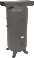 Made in USA - 30 Gallon, 200 Max psi Vertical Tank with Plate - 3/4" Inlet, 38" Tank Length x 16" Tank Diam - Eagle Tool & Supply