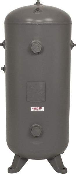 Made in USA - 30 Gallon, 200 Max psi Vertical Tank - 1-1/2" Inlet, 38" Tank Length x 16" Tank Diam - Eagle Tool & Supply