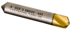 Kennametal - 10mm Diam, 132°, HTS DFR High Speed Steel Pilot Drill Insert - Style B513, TiN Coated - Eagle Tool & Supply
